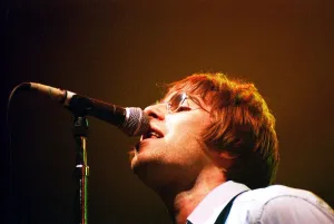 Brit pop band Oasis perform in concert at the Whitley Bay Ice Rink 19 / 01 / 96
