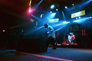 Brit pop band Oasis perform in concert at the Whitley Bay Ice Rink 19 / 01 / 96