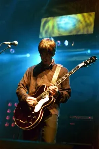 Brit pop band Oasis perform in concert at the Whitley Bay Ice Rink 19 / 01 / 96
