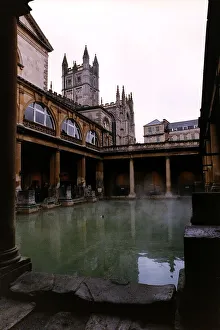 Core13 Prints: Britain Bath - General view of pump room and roman bath house