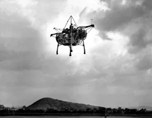 Britains amazing Flying Bedstead the jet engined framework which rises