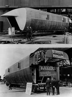Experimental Prints: Britains first Hovertrain leaving the Vickers factory at South Marson, near Swindon