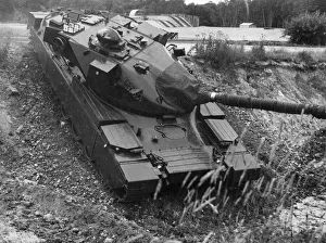 Britains latest tank The Chieftan'seen here being put through its paces