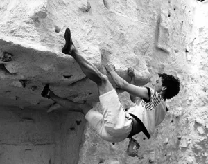 Complex Prints: Britains leading rock climber Johnny Dawes opens the new climbing wall at Billingham