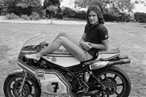 Britiains new World Motorcycle racing Champion Barry Sheene relaxing at home in