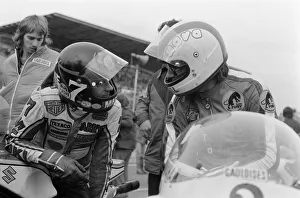Britiains World Motorcycle racing Champion Barry Sheene at Brands Hatch competing in