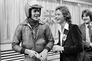 00964 Prints: Britiains World Motorcycle racing Champion Barry Sheene launches the latest road
