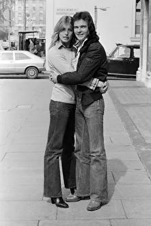 Britiains World Motorcycle racing Champion Barry Sheene pictured with girlfriend
