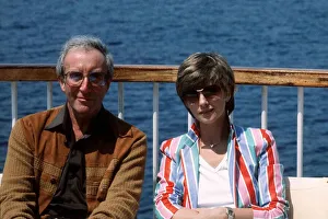 British actor Peter Sellers with his wife Lynn Frederick in Cannes