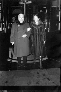 British actor Sir Charlie Chaplin and wife Dona in London