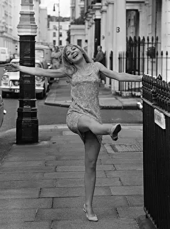 Carefree Prints: British actress Barbara Ferris who played barmaid Nona Williams in the television