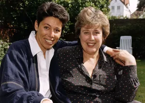British aid worker Sally Becker relaxes at home in Brighton with her mother Carol