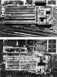 Germany Prints: British air raid on Cologne, Germany. Circa June 1942