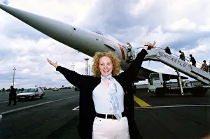 British Airways Concorde aircraft / airliner G-BOAF visits Newcastle Airport in April