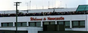 British Airways Concorde aircraft / airliner G-BOAF visits Newcastle Airport in April