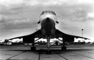 British Airways Concorde airliner / aircraft visits Newcastle Airport