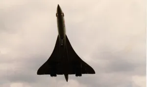 Landing Prints: British Airways Concorde G-BOAF approaching Newcastle Airport in 24th April, 1994