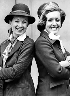 Flying Prints: British Airways stewardesses Margaret Delaney (left) and Jane Swanson were part of a team