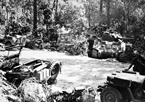 Far East Prints: A British Armoured Division operating near Pyingyaing between Kalewa and Shwebo
