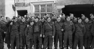British Army East Yorkshire regiment in training somewhere in England during the Second
