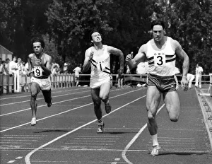 British athlete Alan Wells training before the Olympig Games in Los Angeles