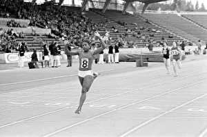 British athlete Sonia Lannaman wins her 200 Metres heat at the Kraft Athletics