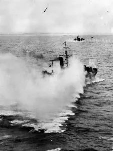 British Beaufighters cripple whole enemy fleet convoy off Norwegian Coast