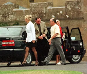 British billionaire Joe Lewis July 1997 arriving at Culzean Castle with his party