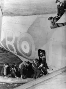 01462 Prints: When a British bomber came down in the Atlantic its main dinghy failed to function