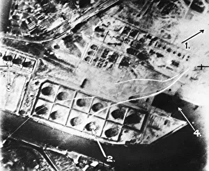 British Bombers over Venice: This photograph taken during a night attack on targets near