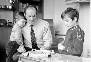 British boxer Henry Cooper pictured with sons Henry Marco aged 10 (right