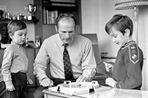 British boxer Henry Cooper pictured with sons Henry Marco aged 10 (right