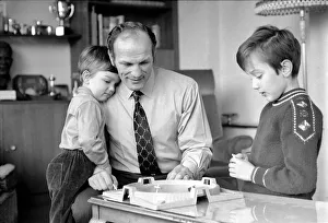 British boxer Henry Cooper pictured with sons Henry Marco aged 10 (right