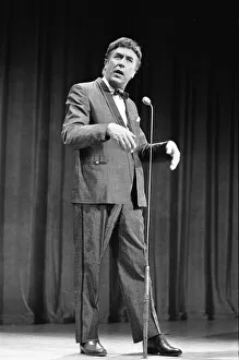 00008 Prints: British comedian Frankie Howerd performs on stage during rehearsals for the Royal Variery