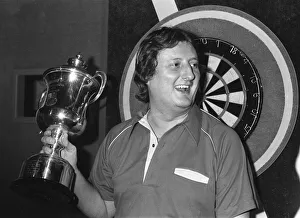 British dart player Eric Bristow celebrates his victory in the Embassy Darts World