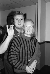 01164 Prints: British dart player Eric Bristow pictured at the pub with Ladies Darts player