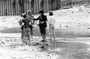 British Drought May 1976 The low tide at the River Thames are reaching a record low