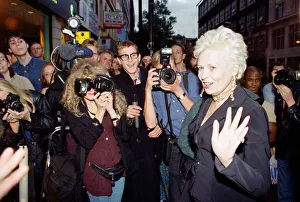 British fashion designer Vivienne Westwood arriving at the Naomi Campbell book launch