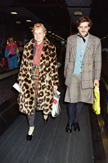 British fashion designer Vivienne Westwood with her assistant Andreas Kronthaler