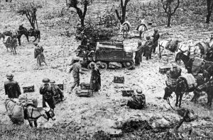 British First Division troops of the 5th Army in Italy are fighting in some of the most