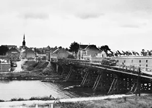 Canal Prints: British forces cross the Albert canal during Second World War. Circa September 1944