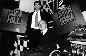 00197 Prints: British formula one racing driver Damon Hill and Frank Williams announce that Damon will