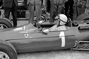 Goggles Prints: British Grand Prix 1965-John Surtees sits in his Ferrari. July 1965