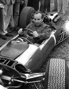 British Grand Prix 1965 Silverstone July 1965 John Surtees sits in his Ferrari