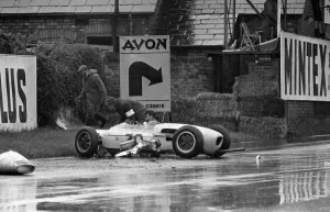 British Grand Prix Formula One at Aintree July 1961 crash A©Mirrorpix
