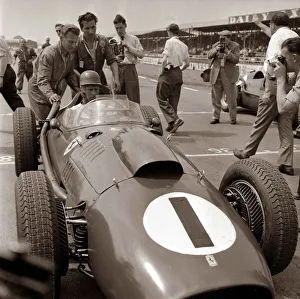 British Grand Prix Silverstone July 1958 Peter Collins Peter Collins sits in his