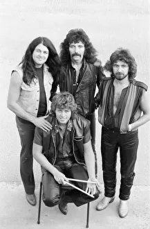 00530 Prints: British heavy metal rock group Black Sabbath pictured before their performance at the NEC