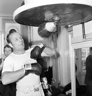 Former British Heavywight Boxing Champion Henry Cooper today had his first gym work-out