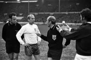 Record Prints: British Home Championship match held at Wembley Stadium. England 3 - 1 Northern Ireland