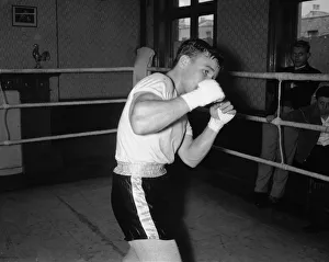 British lightweight boxer Dave Charnley training at Thomas A